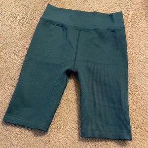 Dark Blue/Green Calvin Klein Performance Biker Shorts